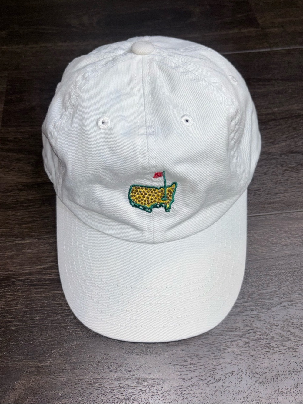 Masters Rhinestone Golf Strap Back Hat White